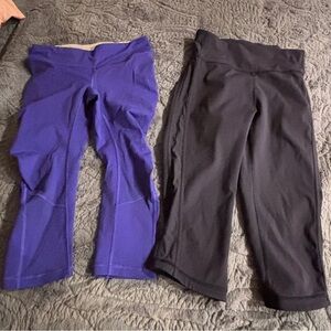 bundle of two lululemon capris size 4